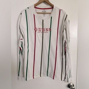 Guess L.A. Men’s Vertical Striped Long Sleeved T-Shirt Large! Lightly Us…